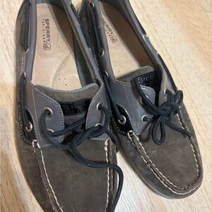 Sperry Men's Charcoal and Black Boat Shoes
